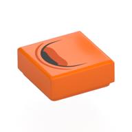 Tile 1 × 1 with Black Exhaust print Orange