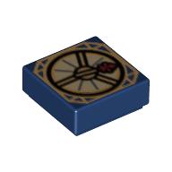 Tile 1 × 1 with Magic Compass Print Dark Blue