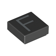 Tile 1 × 1 with letter Capital F Print