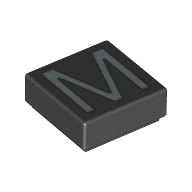 Tile 1 × 1 with letter Capital M Print