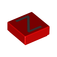 Tile 1 × 1 with letter Capital Z Print Rot