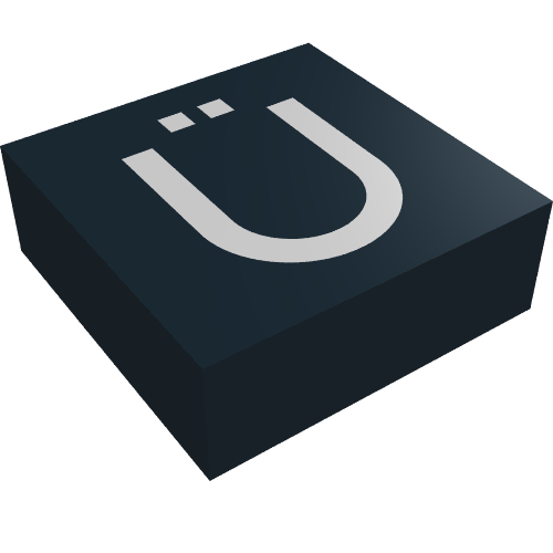 Fliese 1 × 1 mit Buchstabe Ü (bedruckt)