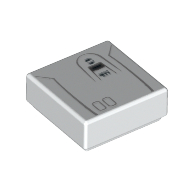 Tile 1 × 1 with Snowtrooper Backpack Print White