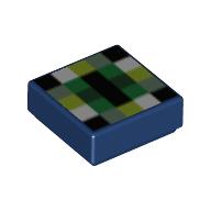 Tile 1 × 1 with Minecraft Ender Eye Print Dark Blue