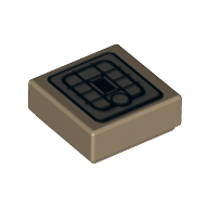 Tile 1 × 1 with SW Rebel Alliance Jetpack Print Dark Tan