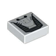 Tile 1 × 1 with SW Galactic Empire Jetpack print White