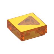 Tile 1 × 1 with Triangle print Trans-Orange