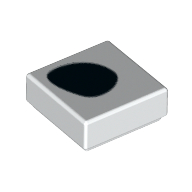Tile 1 × 1 with Black Dalmatian Spot print White