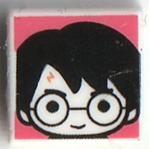 Tile 1 × 1 with Harry Potter print White