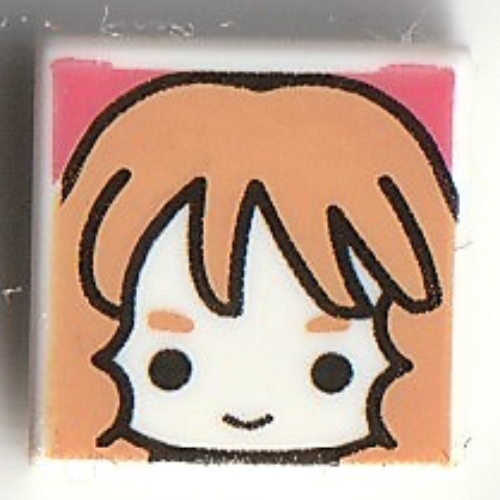 Tile 1 × 1 with Hermione Granger print White