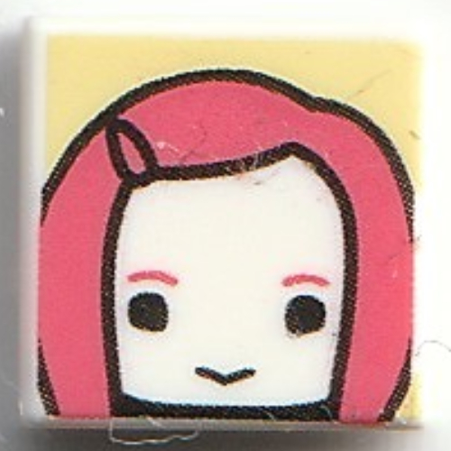 Tile 1 × 1 with Ginny Weasley print White
