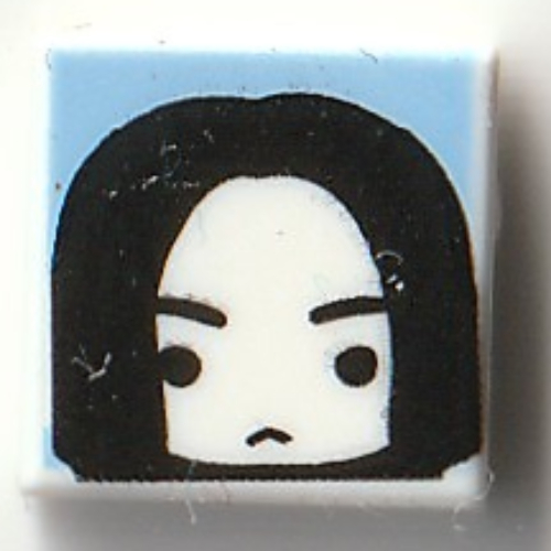 Tile 1 × 1 with Severus Snape print Weiß