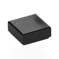 Tile 1 × 1 with Grill on Edge print Black