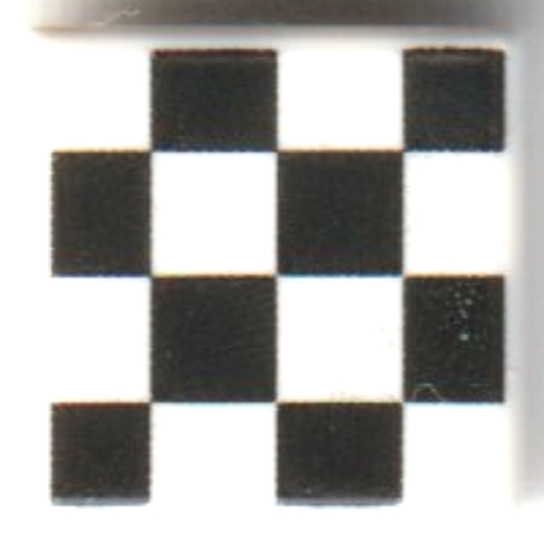 Tile 1 × 1 with Black /White Checkered print Weiß
