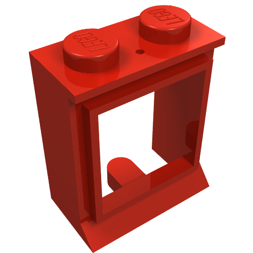 Window 1 × 2 × 2 Classic, Extended Lip, Solid Studs [no Glass] Rot