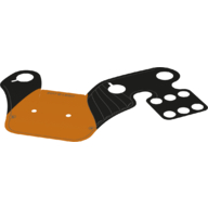 Large Figure Cape, Pauldron, 3 Large Holes and 6 Small Holes and Black and Orange Print [Keine Farbe/Beliebige Farbe]