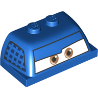 Windscreen 2 × 4 × 1 1/3 with Window and Eyes print Blue