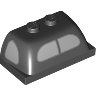 Windscreen 2 × 4 × 1 1/3 with Back Window Print (Junior Moon) Black