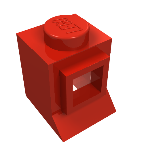 Window 1 × 1 × 1 Classic with Solid Stud [Complete] Rot