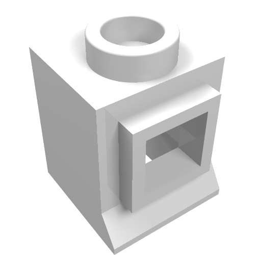 Window 1 × 1 × 1 Classic with Short Sill, No Glass Weiß