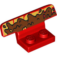 Spoiler, Plate Special 1 × 2 with Mud Print Red