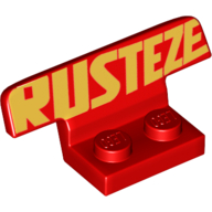 Spoiler, Plate Special 1 × 2 with Ruste'eze Print Red