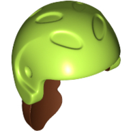 Hair and Helmet, Sports / Ski, with Reddish Brown Hair [1 Hole] Limette