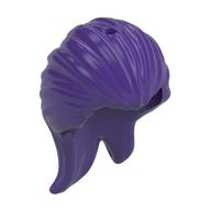 Hair Long Pulled Straight Back, Two Locks in Back Dark Purple