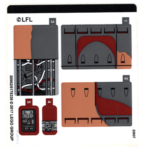 Stickerbogen für Set 75173-1 [Keine Farbe/Beliebige Farbe]