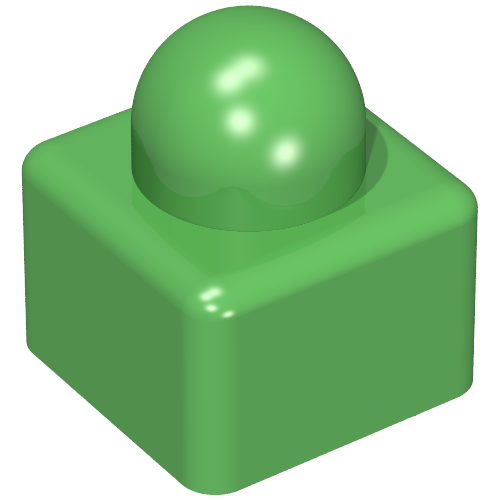 Primo Brick 1 × 1 Bright Green