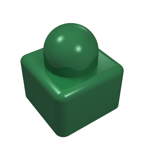 Primo Brick 1 × 1 Green