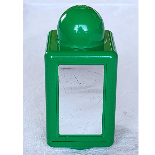 Primo Brick 1 × 1 × 2 with Rattle, Mirror Print (Sticker) Green