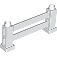 Duplo Zaun 1 × 6 × 2 Weiß