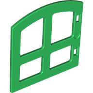 Duplo Door / Window 1 × 4 × 2 Pane with Curved Top Grün