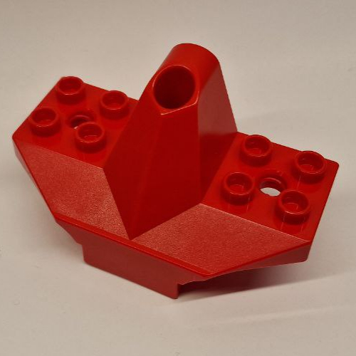Duplo Toolo Plane Tail 4 × 3 with Angled Corners Red