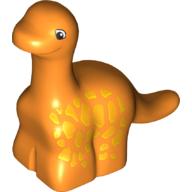 Duplo Dinosaur Brachiosaurus Baby with Yellow Spots Print Orange