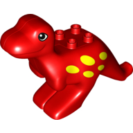 Duplo Dinosaur Tyrannosaurus Rex Adult with Spots Print Red