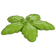 Duplo Plant Tree Leaves with 4 Top Studs Lime