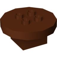Duplo Table Round 4 × 4 × 1.5 Rotbraun