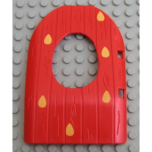 Duplo Door 1 × 4 × 4 2/3 for Cave with Strawberry Print Red