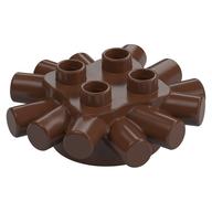 Duplo Brick Round 2 × 2 with Radiating Bars (Camp Fire / Nest)