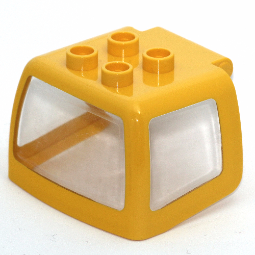 Duplo Truck Cabin Enclosed with Clear Windows Black