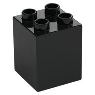 Duplo Brick 2 × 2 × 2 Black