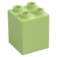 Duplo Brick 2 × 2 × 2 Yellowish Green