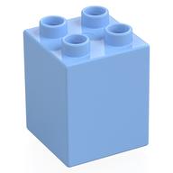 Duplo Brick 2 × 2 × 2 Bright Light Blue