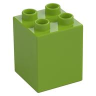 Duplo Brick 2 × 2 × 2 Lime