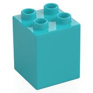 Duplo Brick 2 × 2 × 2 Medium Azure