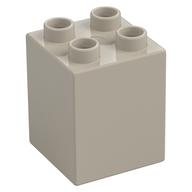 Duplo Stein 2 × 2 × 2 Sehr helles Grau