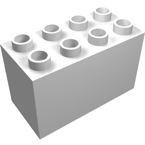 Duplo Stein 2 × 4 × 2 Weiß