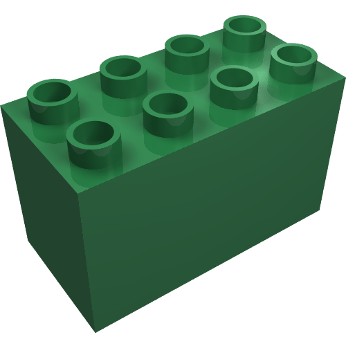 Duplo Stein 2 × 4 × 2 Grün